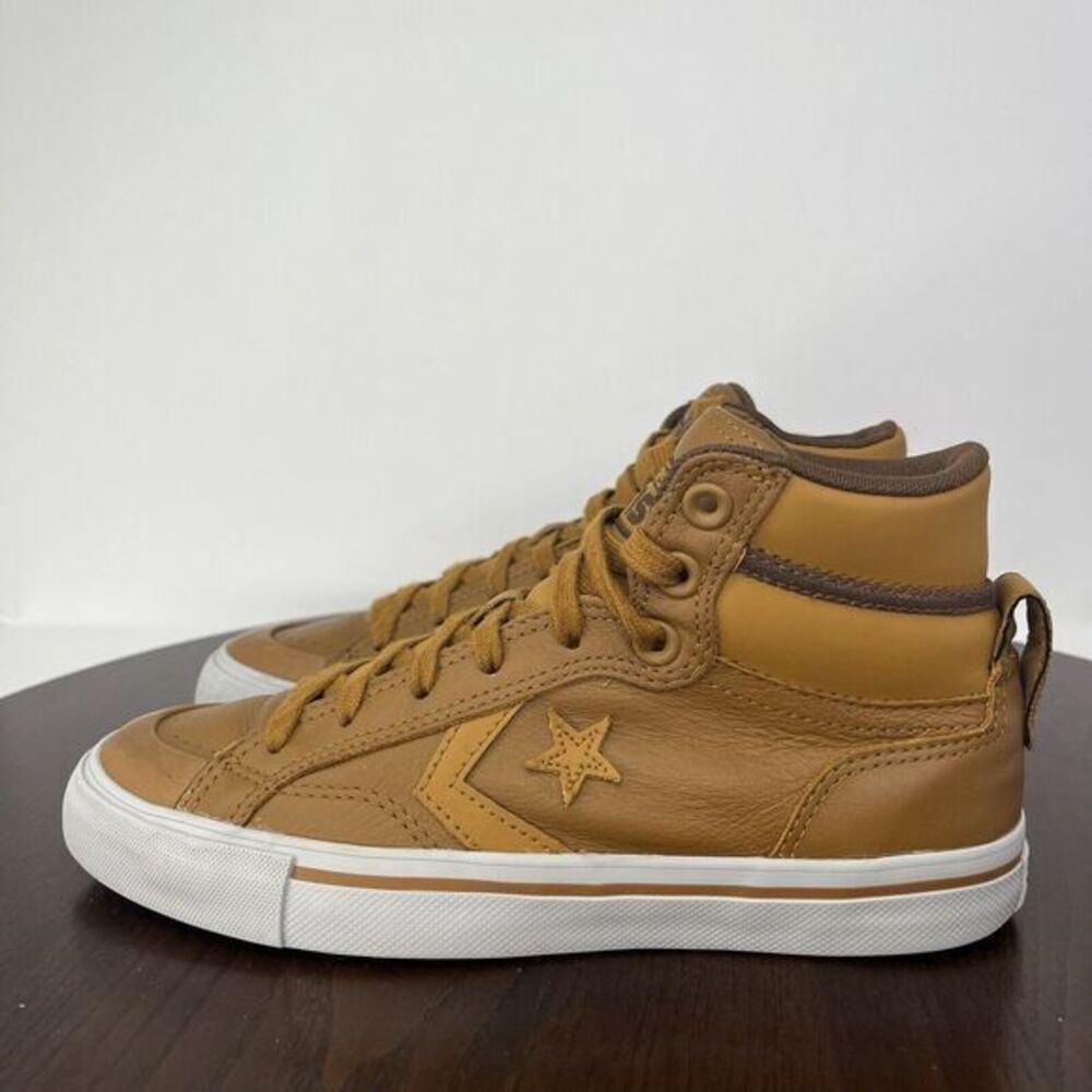 Converse cons All Star‎ Shoes Women's 7 Yellow Leather High Top Sneakers